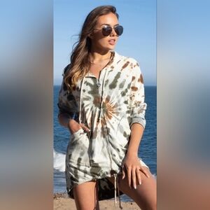 VENTI6 Tie-Dye Hooded Jacket